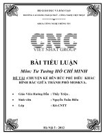 Tiểu luận: CHUYỆN KỂ BÊN BỨC PHÙ ĐIÊU KHẮC HÌNH BÁC GIỮA THÀNH PHỐ MOSKVA. ppt
