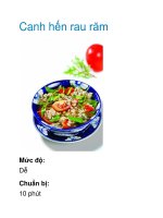 Canh hến rau răm doc
