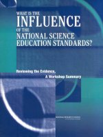 WHAT IS THE INFLUENCE OF THE NATIONAL SCIENCE EDUCATION STANDARDS? ppt