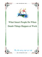What Smart People Do When Dumb Things Happen at Work:Table of Contents ppt
