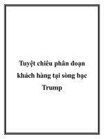 Tuyệt chiêu phân đoạn khách hàng tại sòng bạc Trump pptx