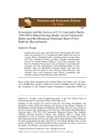 Governance and the Success of U.S. Community Banks, 1790-2010: Mutual Savings Banks, Local Commercial Banks, and the Merchants (National) Bank of New Bedford, Massachusetts doc
