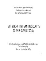 Một số khái niệm tổng quát về dự án và quản lý dự án doc