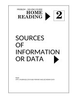 HOME READING 2 SOURCES OF INFORMATION OR DATA pptx