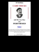 Card Tricks And The Way They Are Performed