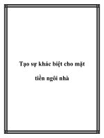 Tạo sự khác biệt cho mặt tiền ngôi nhà pdf