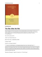 The War After the War ppt