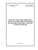 Phân tích thực trạng về hình thái, thể lực của thanh niên Việt Nam qua số liệu khám tuyển quân, tuyển sinh từ năm 1987 đến 2003 pot