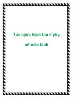 Táo ngừa bệnh tim ở phụ nữ mãn kinh pot