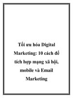 Tối ưu hóa Digital Marketing: 10 cách để tích hợp mạng xã hội, mobile và Emai MAarketing l pot