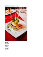 Cá hồi tươi trộn rau củ doc