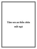 Tâm sen an thần chữa mất ngủ pptx