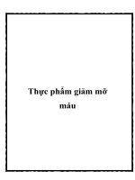 Thực phẩm giảm mỡ máu pptx