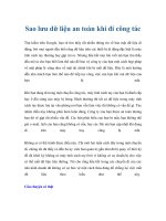 Sao lưu dữ liệu an toàn khi đi công tác ppt