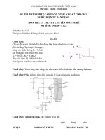 đề thi lí thuyết tốt nghiệp khóa 2 - điện tử dân dụng - mã đề thi đtdd - lt (23)