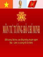 TƯ TƯỞNG HỒ CHÍ MINH VỀ  ĐẠO ĐỨC, VĂN HOÁ VÀ  XÂY DỰNG CON NGƯỜI MỚI