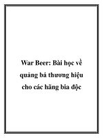 War Beer: Bài học về quảng bá thương hiệu cho các hãng bia độc potx