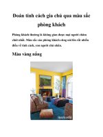 Đoán tính cách gia chủ qua màu sắc phòng khách pot