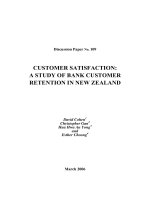 CUSTOMER SATISFACTION: A STUDY OF BANK CUSTOMER RETENTION IN NEW ZEALAND potx