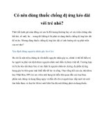 Có nên dùng thuốc chống dị ứng kéo dài với trẻ nhỏ? doc