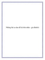 Những bài ca dao dân ca chủ đề gia đình potx