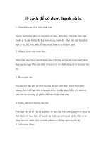 10 cách để có được hạnh phúc potx