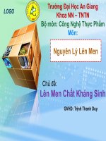 Lên Men Chất Kháng Sinh ppt
