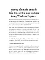 Hướng dẫn khắc phục lỗi hiển thị các thư mục bị chậm trong Windows Explorer docx
