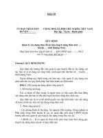 MẪU QUY ĐỊNH Quản lý xây dựng theo đồ án Quy hoạch nông thôn mới …, huyện …, tỉnh Quảng Nam doc