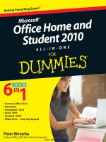 Office home and student 2010 all- in -on For Dummie pdf