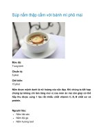 Súp nấm thập cẩm với bánh mì phô mai docx