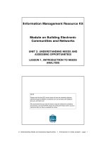 UNIT 2. UNDERSTANDING NEEDS AND ASSESSING OPPORTUNITIES LESSON 1. INTRODUCTION TO NEEDS ANALYSIS doc