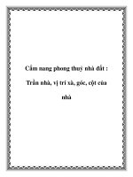 Cẩm nang phong thuỷ nhà đất : Trần nhà, vị trí xà, góc, cột của nhà ppt