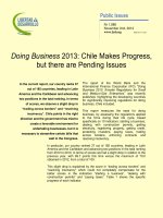 Doing Business 2013: Chile Makes Progress, but there are Pending Issues ppt