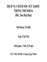 DỊCH VỤ CHĂM SÓC SỨC KHỎE TRONG NHI KHOA potx