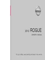 Nissan Rogue 2012 owner manual - Sách hướng dẫn sử dụng xe Nissan Rogue đời 2012