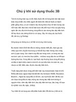 Chú ý khi sử dụng thuốc 3B docx