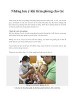 Những lưu ý khi tiêm phòng cho trẻ doc