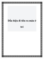 Dấu hiệu đi tiêu ra máu ở trẻ pot