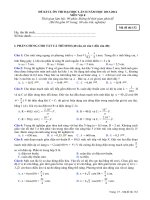 đề thi kiểm tra chất lượng ôn thi đại học lần thứ 2 năm 2013 - 2014 môn vật lý mã đề 132