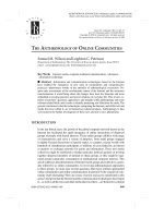 THE ANTHROPOLOGY OF ONLINE COMMUNITIES BY Samuel M.Wilson and Leighton C. Peterson doc