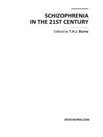 Schizophrenia in the 21 Century Edited by T.H.J. Burne docx