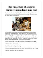 Bài thuốc hay cho người thường xuyên dùng máy tính pot