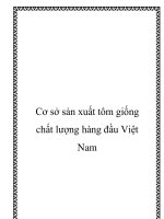 Cơ sở sản xuất tôm giống chất lượng hàng đầu Việt Nam pdf