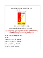 báo cáo bài tập nhóm sử dụng công cụ geospatial để đánh giá tiềm năng sinh khối từ ngô của thành phố hà nội