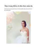 Mẹo trang điểm cô dâu theo màu da pot