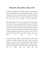 Sống lâu, sống khỏe, sống có ích pptx