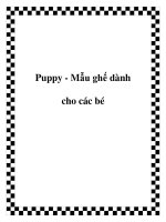 Puppy - Mẫu ghế dành cho các bé doc