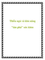 Thiếu ngủ và khả năng 