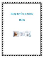 Bông tuyết rơi trước thềm pot